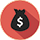 growth of ransomware money bag icon